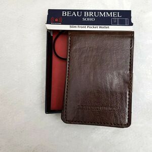 Beau Brummel Soho Money Clip Slim Pocket Wallet New